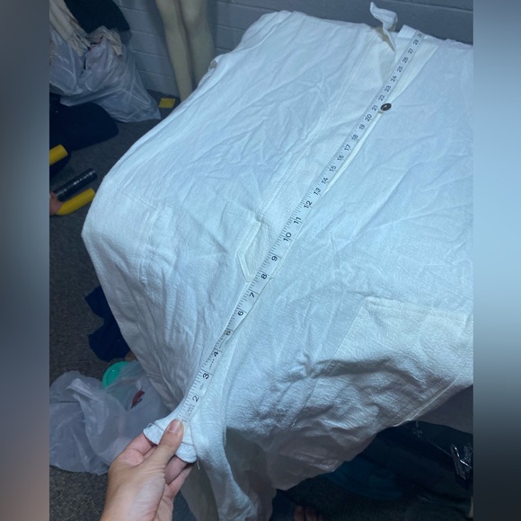 Vintage Grace Lee X Tall Medium Lightweight Jumpsuit Coverall Romper Linen Style - Picture 14 of 14